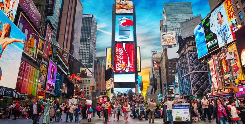 Times Square Liberal Media Coverage