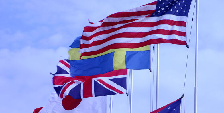 A photo of world flags