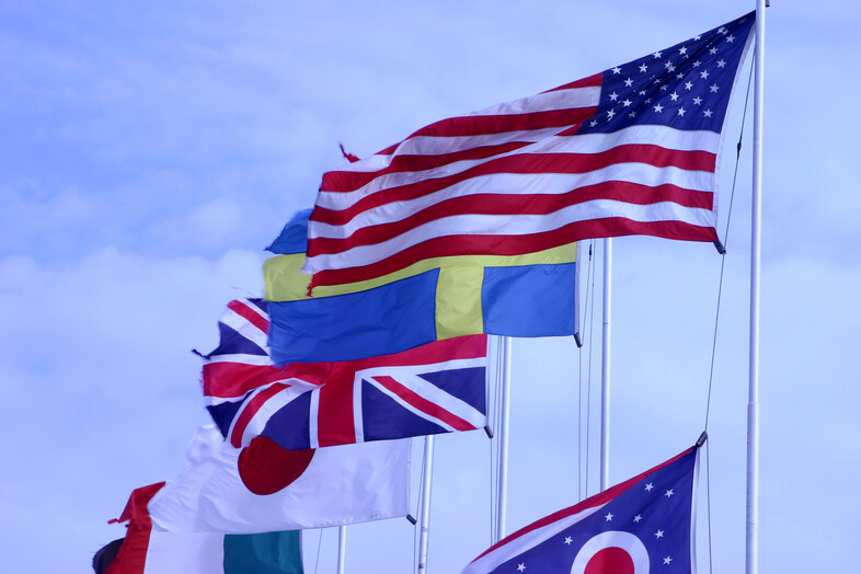 A photo of world flags