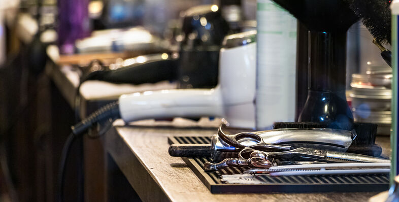 The interior of a salon